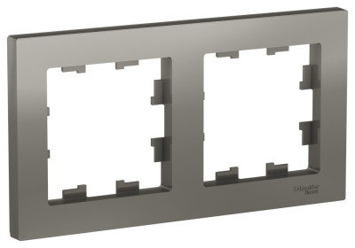 ATN000902 - ATLASDESIGN 2-постовая РАМКА, универсальная, СТАЛЬ, Systeme Electric