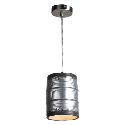 LUSSOLE NORTHPORT Подвесной светильник, цвет основания - матовый никель, плафон - керамика (цвет - серый), 1x40W E27, LSP-9526