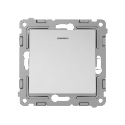 Выключатель 1-кл. СП Pixel 10А IP20 с индикатором механизм алюм. TOKOV ELECTRIC TKE-PX-V1I-C03