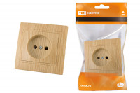 Розетка 2П 10А 250В "ЭКО" (сосна) "Таймыр" TDM Electric, SQ1814-0211