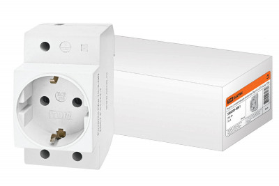 Розетка с заземляющим контактом РАр10-3-ОП Shuko TDM Electric, SQ0209-0001