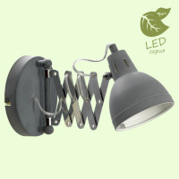 LUSSOLE KOYUKUK Бра, цвет основания - серый, плафон - металл (цвет - серый), 1x6W E14, GRLSP-8050