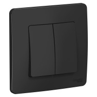 BLANCA С/У 2-клавишный ПЕРЕКЛЮЧАТЕЛЬ (cх.6+6), 10А, 250B, АНТРАЦИТ BLANCA С/У 2-клавишный ПЕРЕКЛЮЧАТЕЛЬ (cх.6+6), 10А, 250B, АНТРАЦИТ