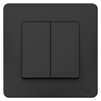 BLANCA С/У 2-клавишный ПЕРЕКЛЮЧАТЕЛЬ (cх.6+6), 10А, 250B, АНТРАЦИТ