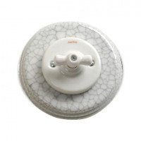 Fontini Выключатель 1-клавишный, белый фарфор, рамка - состаренный фарфор,  Fontini, серия Garby Colonial