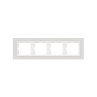 Simon S82N Рамка 4-ная, белый - белый (стекло), 82647-30