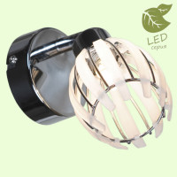 LUSSOLE NELSON Спот, цвет основания - хром, плафон - акрил (цвет - белый), 1x5W G9, GRLSP-0099