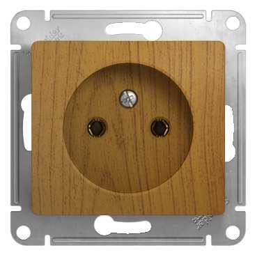 Glossa Розетка 2К 16А 250В~, дерево дуб
