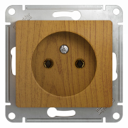 Glossa Розетка 2К 16А 250В~, дерево дуб
