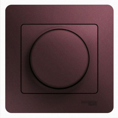 Диммер    поворотно-нажимной , LED, RC, 630Вт, в сборе,БАКЛАЖАНОВЫЙ