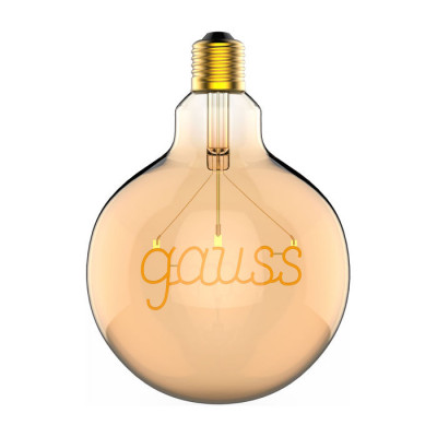 Лампа Gauss Filament G125 2,5W 200lm 2000К Е27 golden GAUSS LED 1/20, 175802003