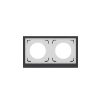 DKC KANT Рамка 2 поста IP44, черный уголь, 7012944