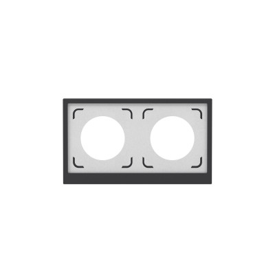 DKC KANT Рамка 2 поста IP44, черный уголь, 7012944
