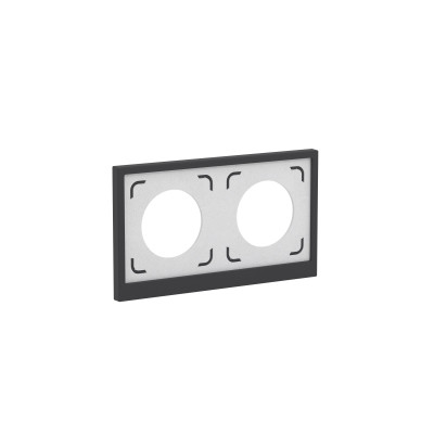 DKC KANT Рамка 2 поста IP44, черный уголь, 7012944