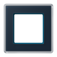 Рамка на 1 пост, стекло цвет Синий, Jung Рамка на 1 пост, стекло цвет Синий, Jung