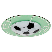 97667 Потолочный светильник в детскую комнату TABARA, 1х60W(E27), ?490, H80, дерево, сталь, зеленый,