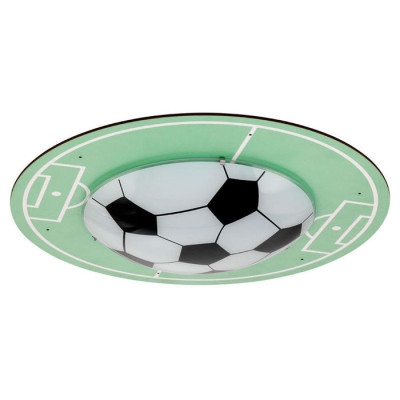 97667 Потолочный светильник в детскую комнату TABARA, 1х60W(E27), ?490, H80, дерево, сталь, зеленый,