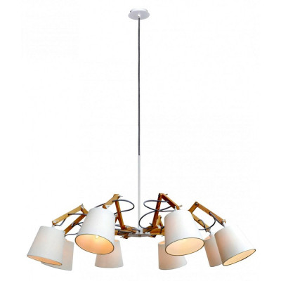 Arte Lamp PINOCCHIO, Люстра, цвет арматуры - белый, цвет плафона/декора - БЕЛЫЙ, 8х40W E14, A5700LM-8WH