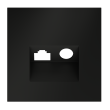 Накладка для розетки TV+RJ45 кат. 6, S70 (черный матовый), VLS002708 Накладка для розетки TV+RJ45 кат. 6, S70 (черный матовый), VLS002708