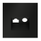 Накладка для розетки TV+RJ45 кат. 6, S70 (черный матовый), VLS002708