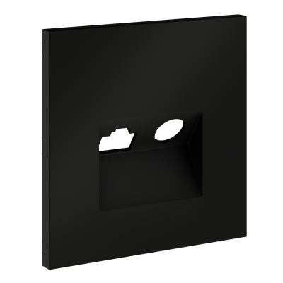 Накладка для розетки TV+RJ45 кат. 6, S70 (черный матовый), VLS002708