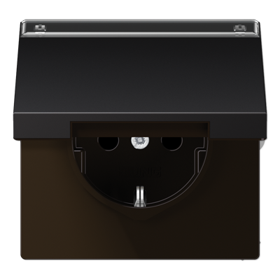 SCHUKO розетка с крышкой и полем для надписи, AL1520NAKLD