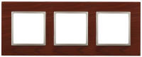 ЭРА 14-5303-08 Вишня+Шампань Рамка на 3 поста  дерево,  Elegance