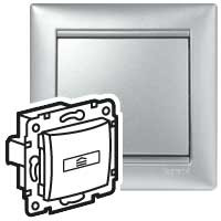 Legrand Выключатель карточный с подсветкой - Legrand Valena - без задержки выключения 10А 250В - алюминий, 770234