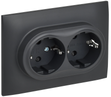 SKANDY Роз. 2-я с з/к/ш 16А в сб. SK-R07T титан IEK, SK-R24-16-K48-F