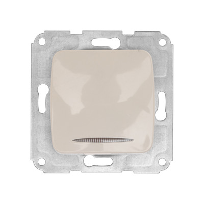 DEA Выключатель 1кл (инд) с/у 10А мех. Беж KRANZ (1/10/120), KR-78-0231