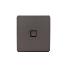 Розетка ROUND компьютерная RJ45 кат6 с/у титан KRANZ, KR-78-0724-2