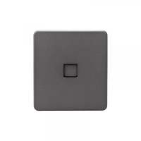 Розетка ROUND компьютерная RJ45 кат6 с/у титан KRANZ, KR-78-0724-2