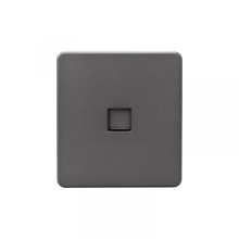 Розетка ROUND компьютерная RJ45 кат6 с/у титан KRANZ, KR-78-0724-2