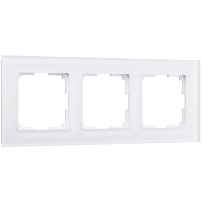 Werkel W0031105/ Рамка на 3 поста Favorit (белый матовый,стекло), a051286