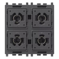 Vimar Контроллер программируемый Flat  с четырьмя независимыми кнопками 20В на ток менее 10А, видимыми в темноте, стандарт KNX, доукомплектовываются клавишами, 01580.AX