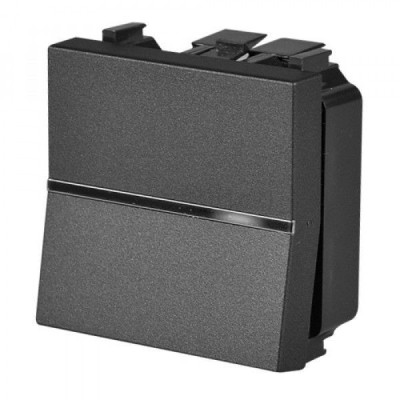 N2202 AN - Механизм 1-клавишного переключателя с клавишей, 2-модульный, серия Zenit, цвет антрацит - 2CLA220200N1801