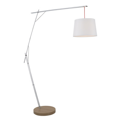 Lightstar 808710 (MJ623-1W) 2 КОР!!! Торшер SESSO 1х40W E27 БЕЛЫЙ/ТКАНЬ (в комплекте)