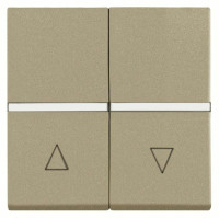 N2244 CV - Механизм выключателя жалюзи кнопочный, без фиксации, 2-модульный, серия Zenit, цвет шампань - 2CLA224400N1901