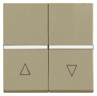 N2244 CV - Механизм выключателя жалюзи кнопочный, без фиксации, 2-модульный, серия Zenit, цвет шампань - 2CLA224400N1901
