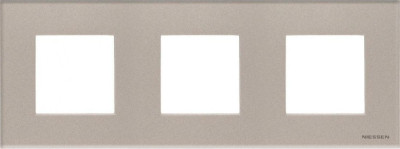 N2273 CH - Рамка 3-постовая, 2-модульная, серия Zenit, стекло Брызги шампанского - 2CLA227300N3901