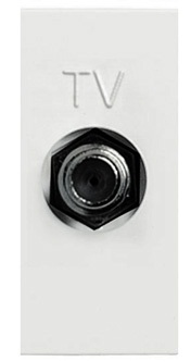 N2150.7 BL - Механизм ТВ розетки, простой, 1-модульный, серия Zenit, цвет альпийский белый - 2CLA215070N1101