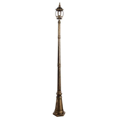 Arte Lamp ATLANTA, Светильник уличный архитектурный, цвет арматуры - ЧЕРНО-ЗОЛОТОЙ, цвет плафона/декора - ПРОЗРАЧНЫЙ, 1х75W E27, A1047PA-1BN
