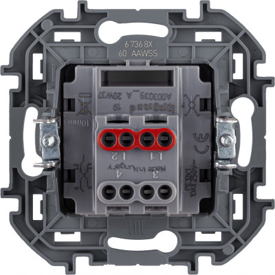 Legrand Переключатель перекрёстный одноклавишный - Legrand Inspiria - 10А 250В винтовые зажимы - алюминий, 673682