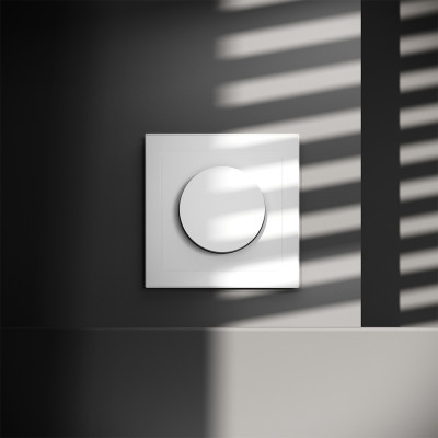 Светорегулятор встраиваемый VOLTUM S70 поворотно-нажимной 600 Вт, (белый матовый), VLS070302