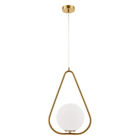 Arte Lamp MATISSE, Подвес, цвет арматуры - АНТИЧНАЯ БРОНЗА, цвет плафона/декора - БЕЛЫЙ, 1х60W E27, A7765SP-1AB