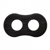 Bironi Рамка 2-х постовая (Угольно-черный) С.М.  BF8, BF8-620-119