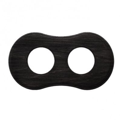 BIRONI Шедель Бук Угольно-черный Рамка 2-ая Форма восьмерки (скрытый монтаж), BF8-620-119