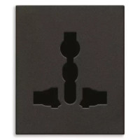 Vimar Розетка 2P+T 13A мультистандарт черная, 30257.G