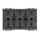 Vimar Три кнопки простые + реле, серые, 16985