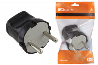 Вилка б/з черная 6А 250В TDM Electric, SQ1806-0002